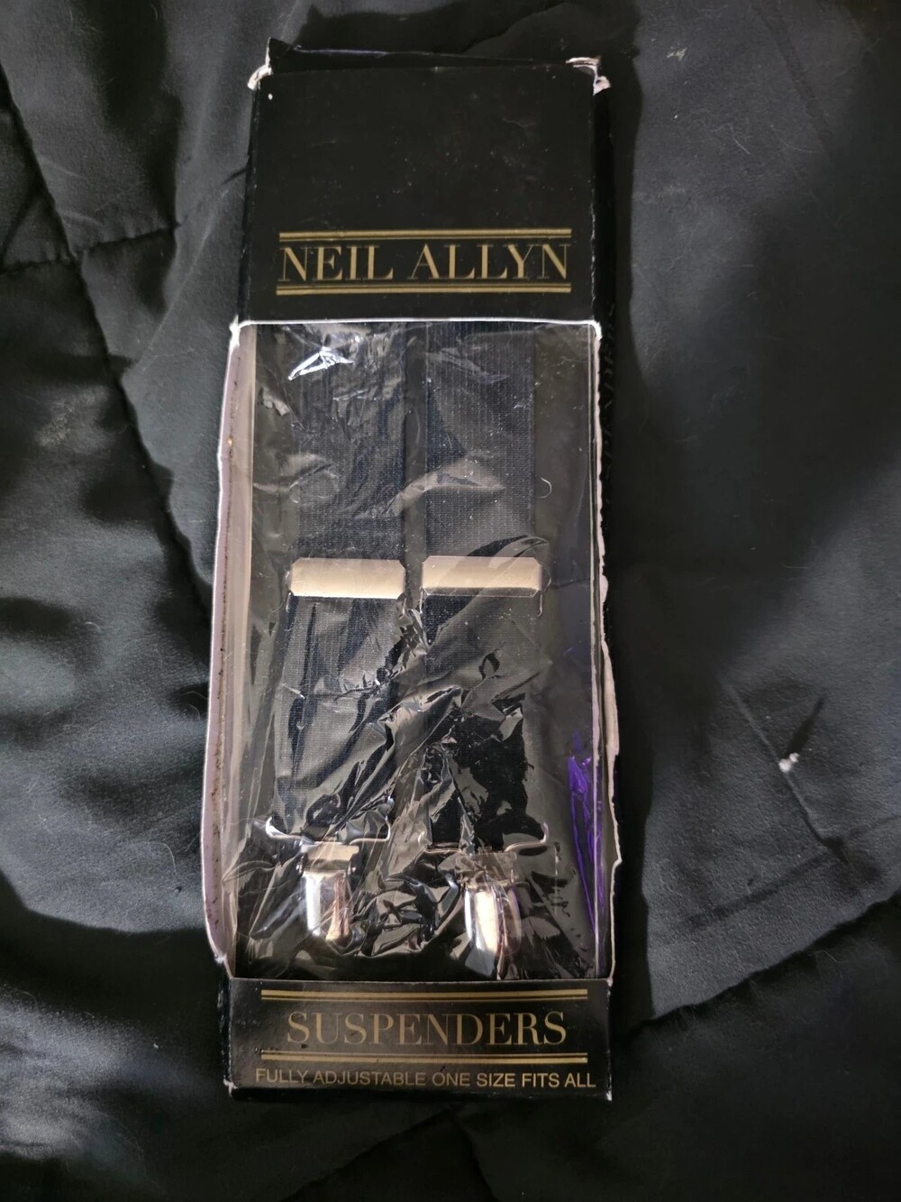 Neil Allyn Black Adjustable Suspenders One Size Fits All